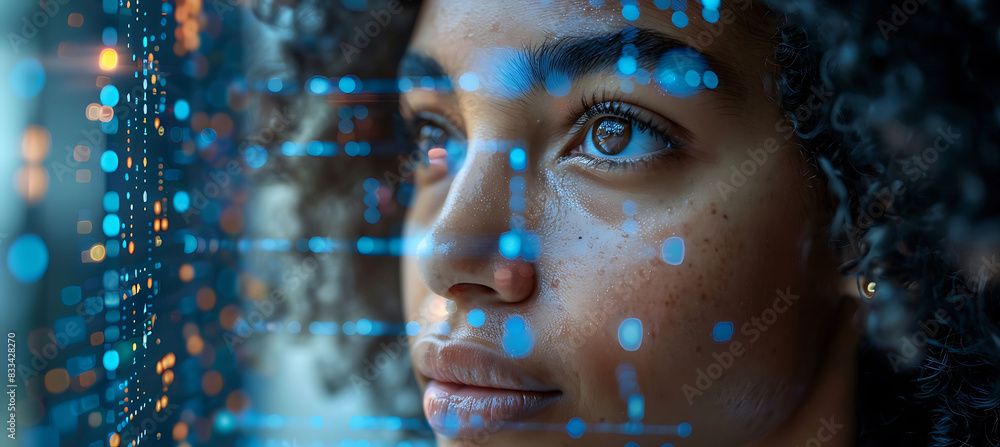 Poster closeup of business technology in use showing focused faces and engaged interactions macro photograp