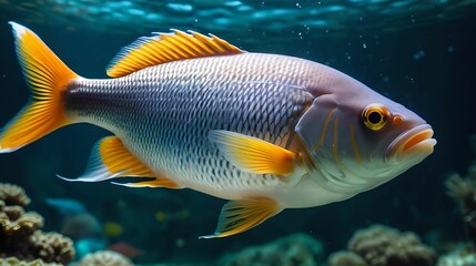 Fish underwater close-up
