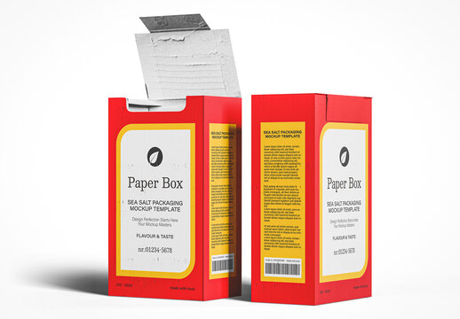 Carton Packaging Boxes Mockup