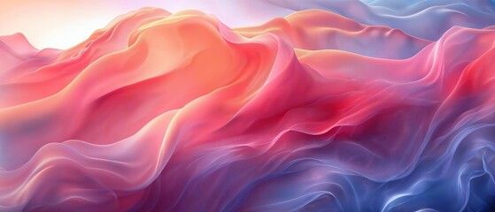 Fototapeta premium Digitally rendered fabric with gradient colors and smooth texture