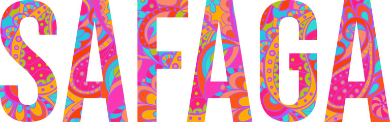 Safaga 60's style city name design