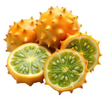 Kiwano isolated on white background