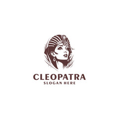 Cleopatra head logo vector illustration