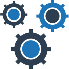 Cog Dual Tone  vector Icon