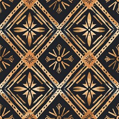 a image of a black and gold pattern with a flower