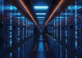 Obraz premium Data Center Server Room Interior Design