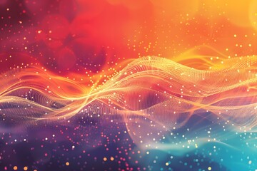 Obraz premium Abstract orange blue wave