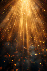 Divine golden light rays streaming down, Generative AI