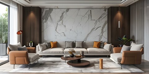 Modern minimalist living room design renderings