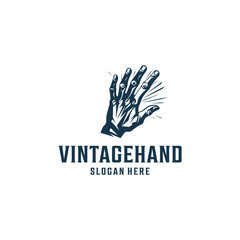 Vintage hand logo vector illustration