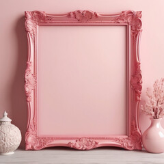 Coquette Pink Frame Mockup