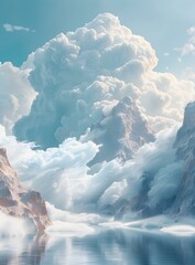 The Spectacular Snow-Capped Mountains and the Sea of Clouds