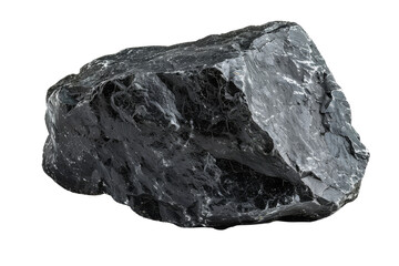 Obraz premium [Transparent Background PNG]Black Stone Mineral on transparent background