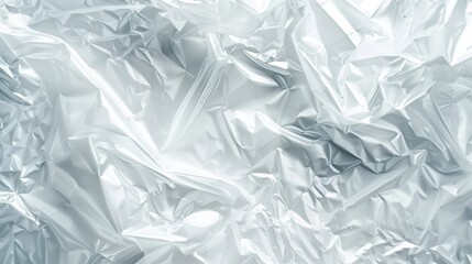 White plastic wrap texture background, transparent and clear cellophane for product packaging.