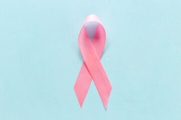 Pink ribbon - breast cancer awareness concept