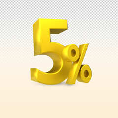Gold percentage discount symbol