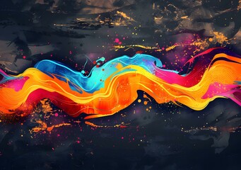 Colorful abstract painting