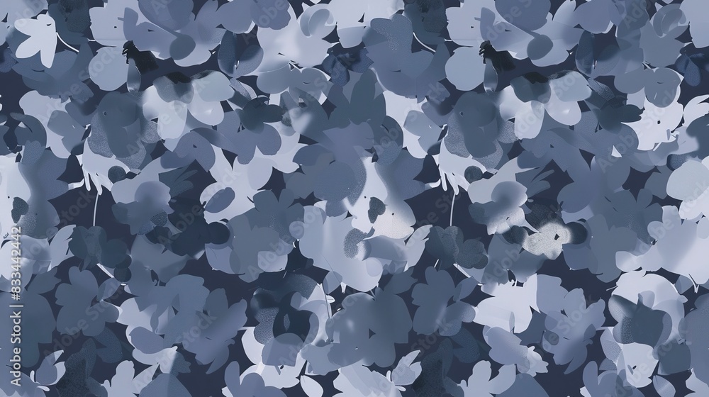 Poster abstract flowers flat design top view abstract theme water color monochromatic color scheme . seamle