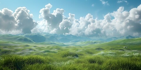 Obraz premium 4K Ultra HD Pictures of Beautiful Grassland Scenery