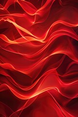 Obraz premium Close-up view of red fabric against a dark backdrop