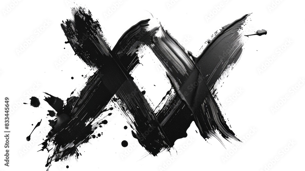 Poster a simple x shape taken in monochrome tone, suitable for use in various contexts