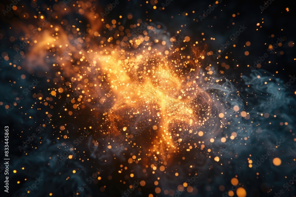 Poster close-up shot of a firework exploding in the sky