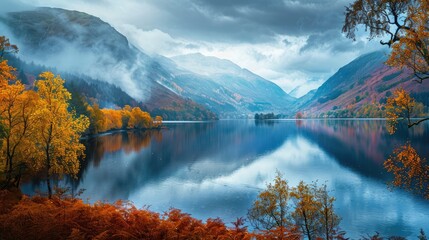 A stunning and vibrant autumn scenery photograph