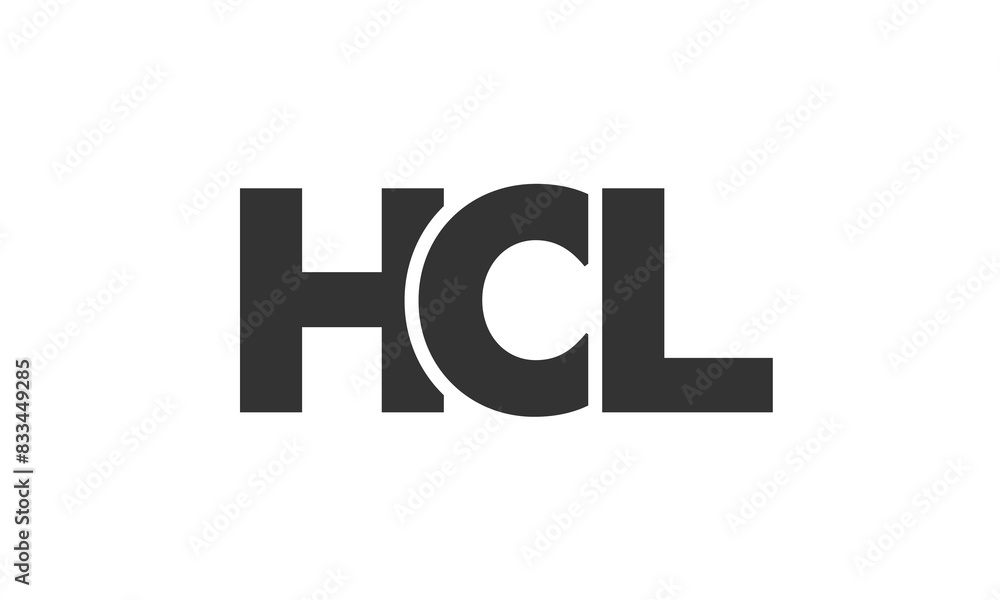 Fototapete hcl logo design template with strong and modern bold text. initial based vector logotype featuring s