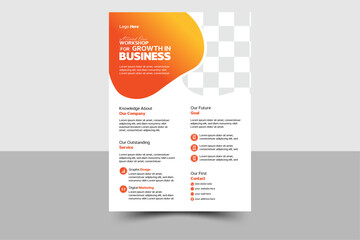 Creative Business Flyer Brochure Template Design, Modern Business Flyer Template, Abstract Business Flyer, Vector Template Design.