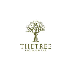 Obraz premium The tree logo vector illustration