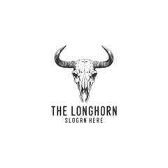 Long horn logo vector illustration