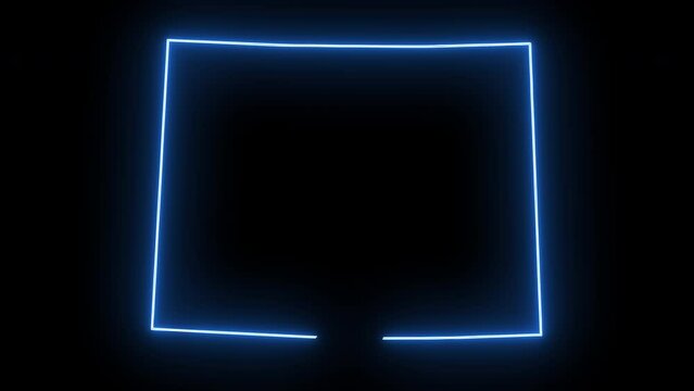 map of Wyoming in Delaware with a blue glowing neon effect