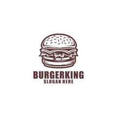 King burger logo vector illustration
