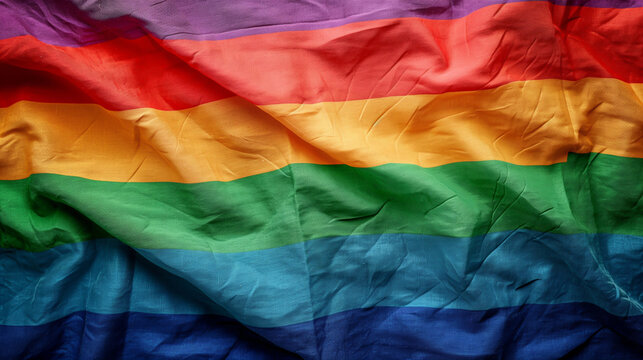 Rainbow LGBT flag. Symbol of diversity and tolerance.