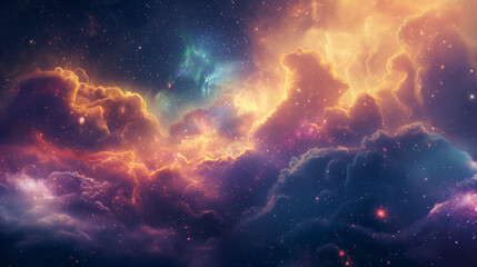 Obraz premium The image is a beautiful space nebula.