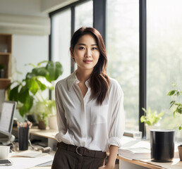 Workspace Harmony: Capturing the Essence of an Asian Designer's Casual Brilliance