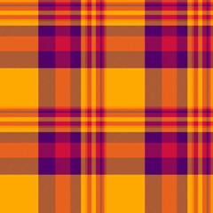 Check vector seamless of texture textile pattern with a plaid fabric background tartan.