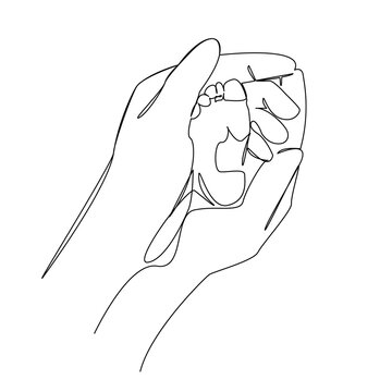 recommend clip art: small foot in hands