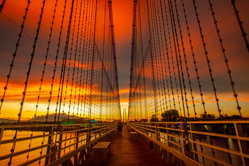 bridge at sunset