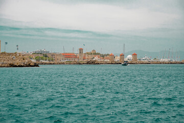 Fototapeta premium Rhodes Island, Greece, a symbol of Rhodes, of the famous Knights Grand Master Palace (also known as Castello) in the Medieval town of rhodes.