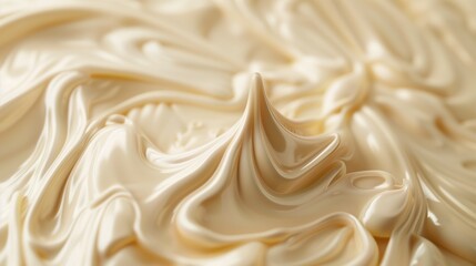 Obraz premium Close up of cream, beige colored swirling in the air.