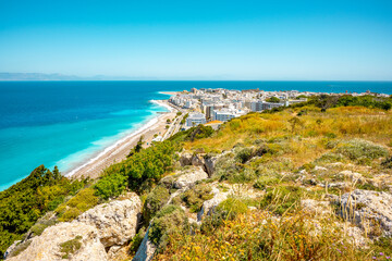 Rhodes Island, Greece, a symbol of Rhodes, of the famous Knights Grand Master Palace (also known as...