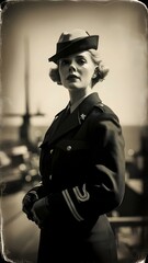 British female navy soldier