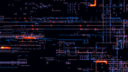Fototapeta premium Abstract circuit board background. Computer parts, microcircuits on an electronic board. Futuristic data processing on an electronic board. Microelectronics technology concepts. Hardware Engineering.