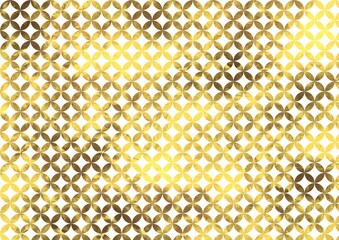 金色の和柄七宝の背景素材、壁紙