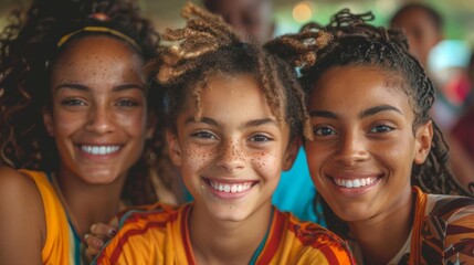 Fototapeta premium Smiling Friends Enjoying Time Together