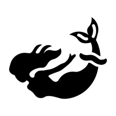Handy glyph icon of a mermaid costume 