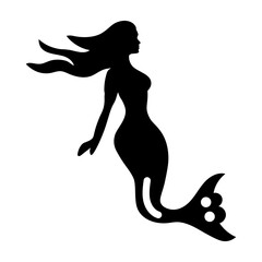 A well-designed glyph icon of water nymph 
