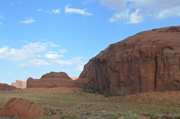 Rock formations in the summer at Monument Valley Navajo National Park, USA