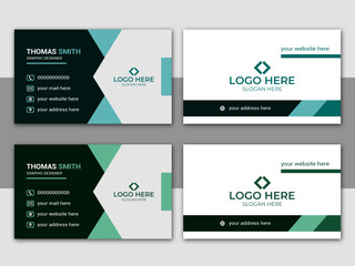 Professional corporate modern business card template design.